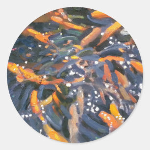 Goldfish 2010 runder aufkleber