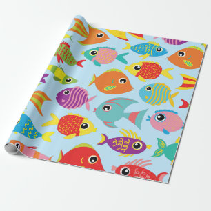 Goldfish-Aquarium-niedliches 1. Geschenkpapier