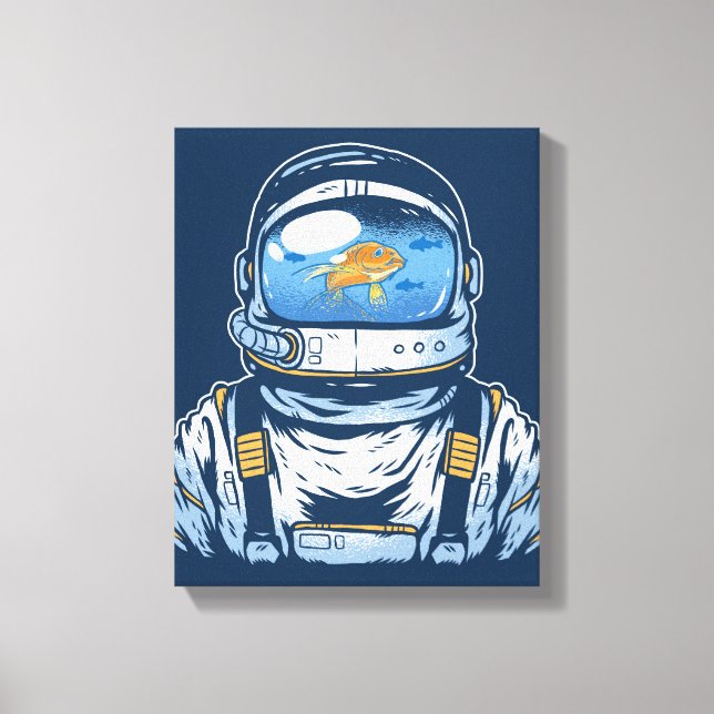 Goldfish Astronaut Leinwanddruck (Vorderseite)