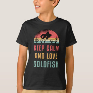 Goldfish Behalte Ruhe und Liebe Goldfisch T-Shirt