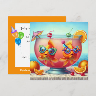 Goldfish Birthday Party Einladung