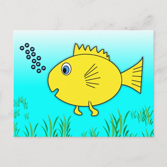 Goldfish blühende Blasen Postkarte (Vorderseite)