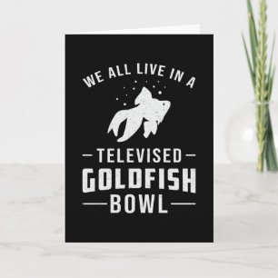 Goldfish Bowl Fischen Niedliches Aquarium Tierfisc Karte