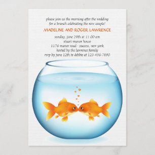Goldfish Bowl Post Hochzeit Einladung
