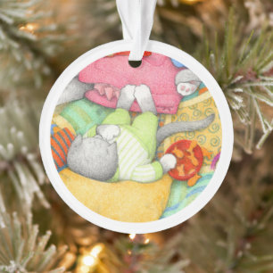 GOLDFISH CRACKERS KITTY Acrylic Circle Ornament