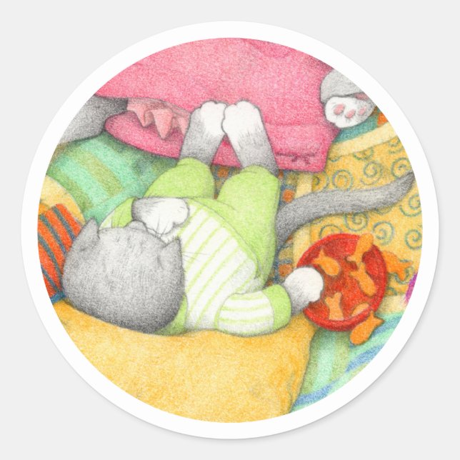 GOLDFISH CRACKERS KITTY Große Round Stickers (Vorderseite)