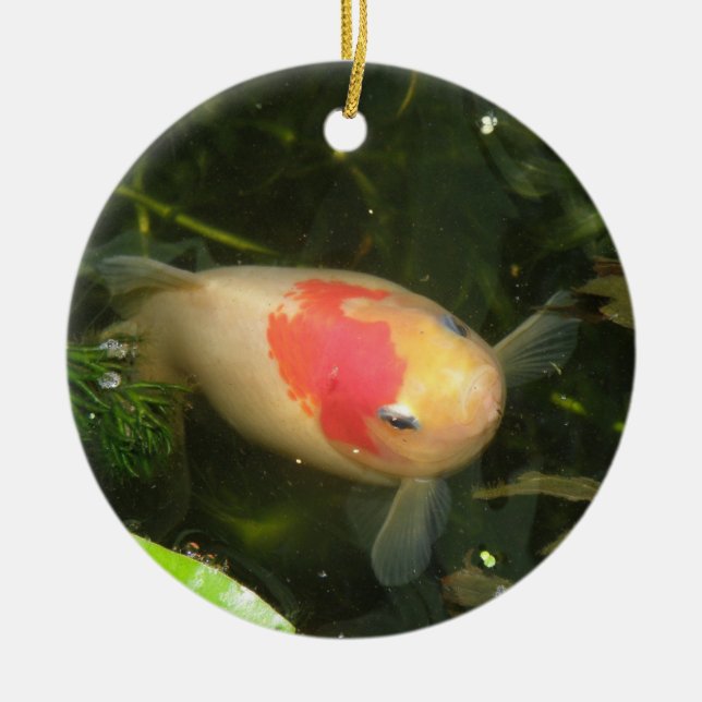 Goldfish Custom Geburtstag Keramikornament (Vorne)
