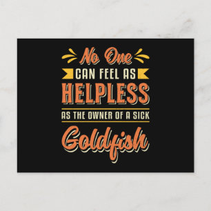 Goldfish der Besitzer einer kranken Goldfish-Funny Postkarte