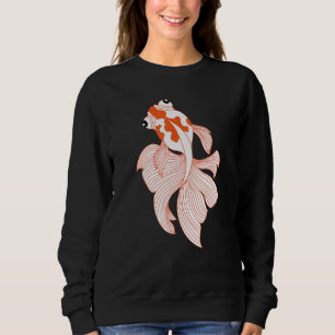 Goldfish Extravagant Red White Calico Ryukin Fanta Sweatshirt