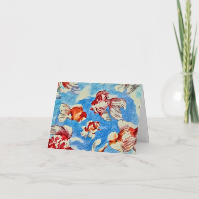 Goldfish Faltkarte Karte (Vorderseite)