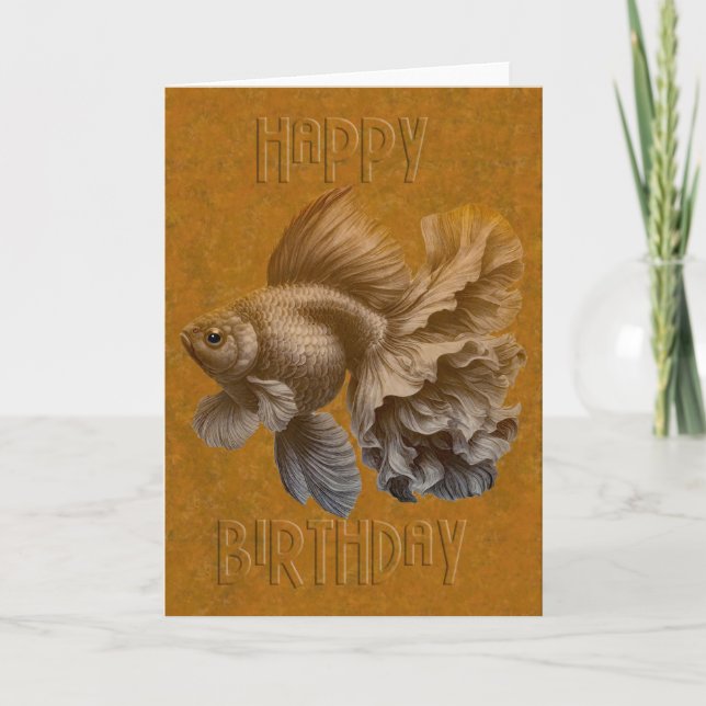 Goldfish - Geburtstag Karte (Vorderseite)