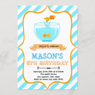 Goldfish Geburtstagsparty Einladung