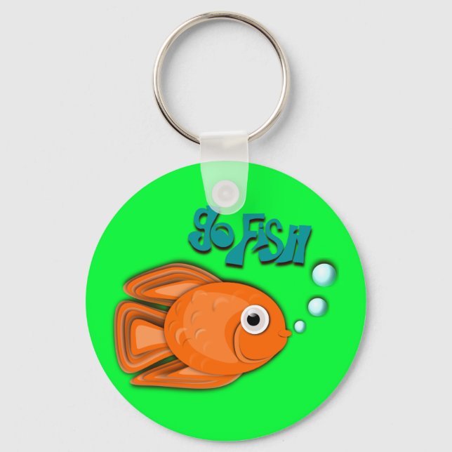 Goldfish "Go Fish" Schlüsselanhänger (Vorderseite)