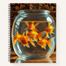 Goldfish im Glas-Jar-Notebook