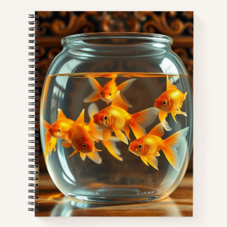 Goldfish im Glas-Jar-Notebook Notizbuch