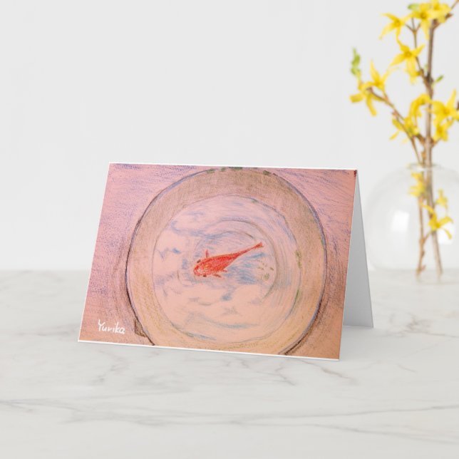 Goldfish Karte (Gelbe Blume)