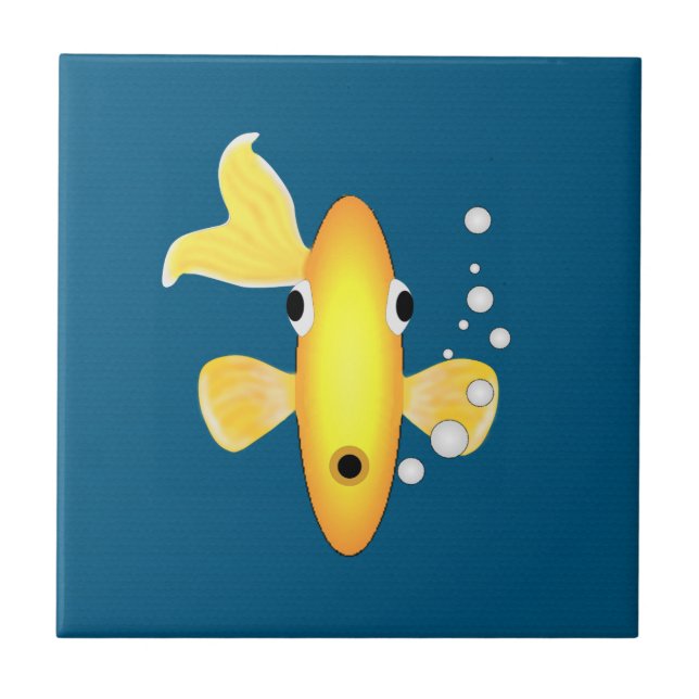Goldfish Keramik Tile Fliese (Vorderseite)