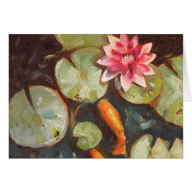 Goldfish Koi Pond Water Lilies (Vorderseite (Horizontal))