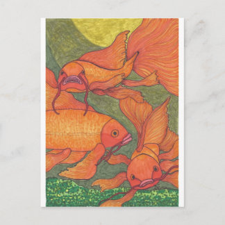 Goldfish - Koi Postkarte
