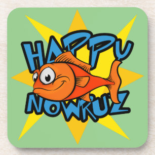 Goldfish lächeln Sun Persian New Year Nowruz Untersetzer
