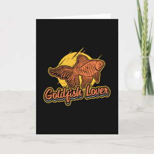 Goldfish Lover Aquarium Vintag Retro Animal Fish Karte