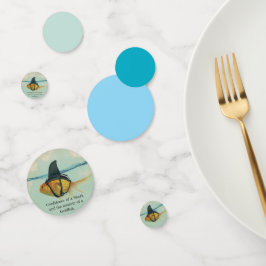 Goldfish mit Haiflossen Konfetti