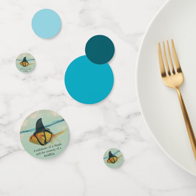 Goldfish mit Haiflossen Konfetti (Gruppe)