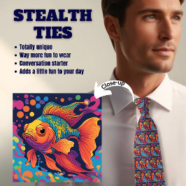 Goldfish Orange und Blue Neck Tie Krawatte