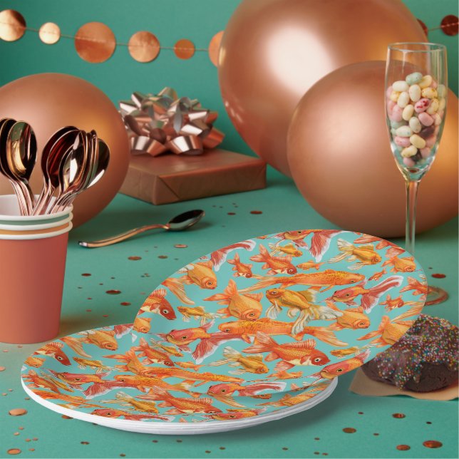 Goldfish Pappteller (Multi)