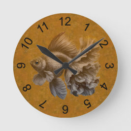 Goldfish Runde Wanduhr
