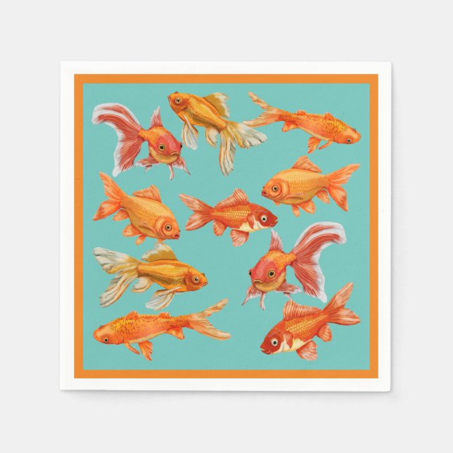Goldfish Serviette (Vorderseite)