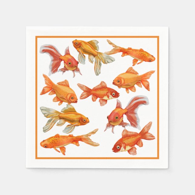 Goldfish Serviette (Vorderseite)