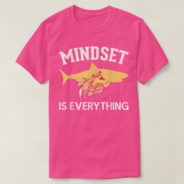 Goldfish Shark Mindset Motivation T-Shirt (Design vorne)