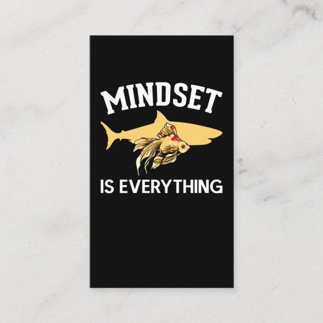 Goldfish Shark Mindset Motivation Visitenkarte (Vorderseite)