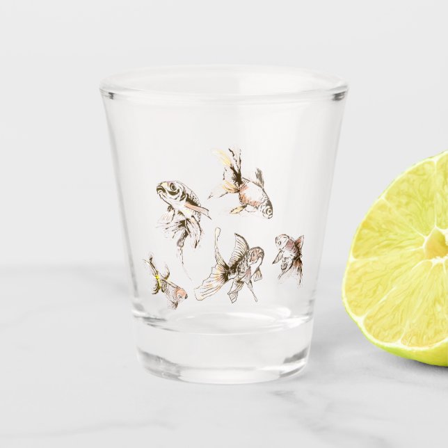 Goldfish Shotglas Schnapsglas (Vorderseite)