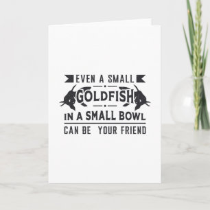 Goldfish sogar eine kleine Goldfish Retro Funny Fi Karte