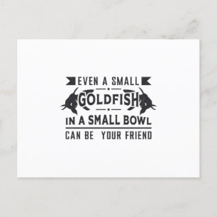 Goldfish sogar eine kleine Goldfish Retro Funny Fi Postkarte