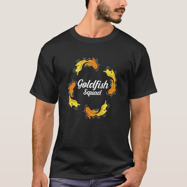 Goldfish Squad Aquaristics Saying Fish T-Shirt (Vorderseite)