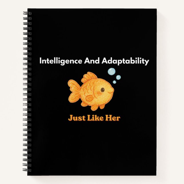 Goldfish Swim - Intelligence and Adaptability Notizbuch (Vorderseite)
