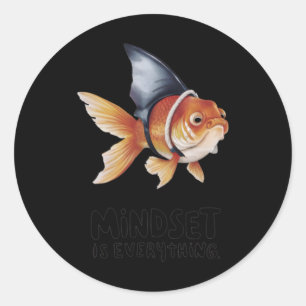 Goldfish Tragend Hai Fin Mindset S Sticker