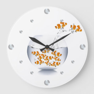 Goldfish Wall-Uhr Große Wanduhr