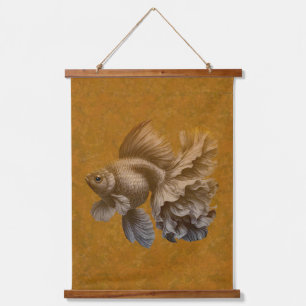 Goldfish Wandteppich Mit Holzrahmen