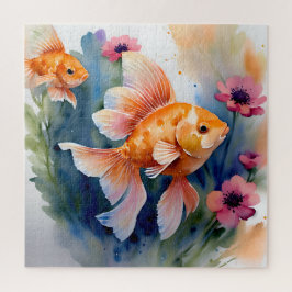 Goldfish Wasserfarbe Puzzle