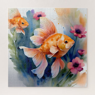 Goldfish Wasserfarbe Puzzle