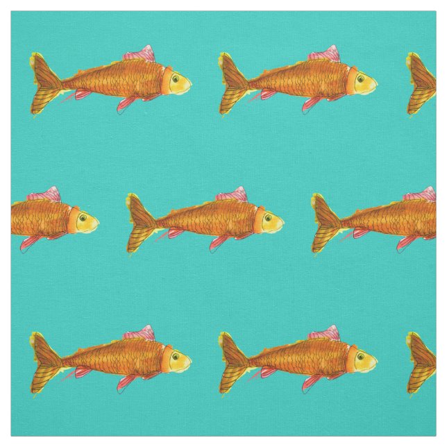 Goldfishkometenfischkunst-Popkunst Stoff (Muster)