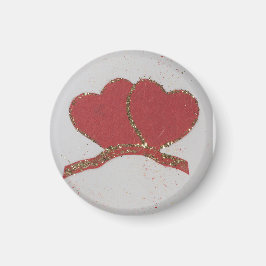 Goldfleck des roten Herzens Magnet