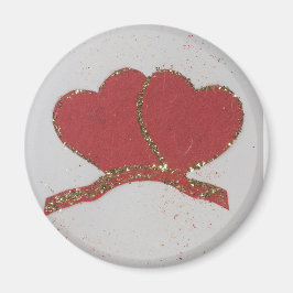 Goldfleck des roten Herzens Magnet