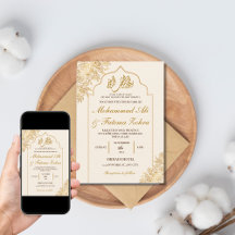 Goldflorale Moschee Elegance Moslem Hochzeit Nikah