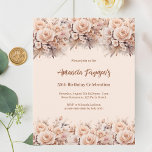 Goldflorchen der Creme Pfirsich Rose Geburtstag Ei<br><div class="desc">Eine moderne,  stilvolle und glamouröse Einladung zu einer Geburtstagsfeier. Eine sanfte Rose mit goldfarbenem Hintergrund,  mit cremefarbenen,  pfirsichfarbenen Blume geschmückt. Personalisieren Sie Ihre Party-Daten und fügen Sie sie hinzu. 1 Blatt = 1 Einladung mit Druckkante bis Kante.</div>