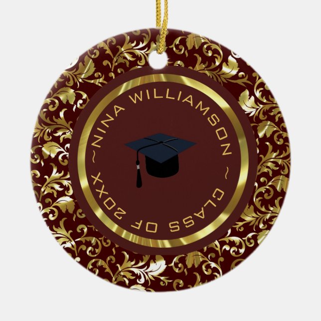 Goldflorentasche und -kappe keramik ornament (Vorne)